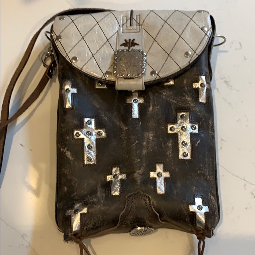Jackalope luxury artisan cowboy boot bag new